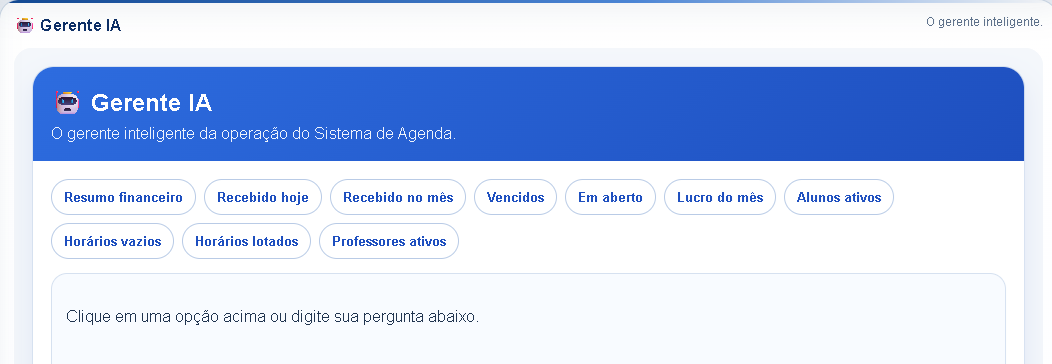 Gerente IA do Sistema de Agenda